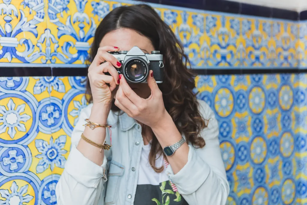 close-up-woman-taking-photograph